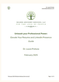 Cover of 'Unleash your Professional Power' guide by Seldon Advisory Services, LLC.