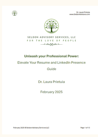 Cover of 'Unleash your Professional Power' guide by Seldon Advisory Services, LLC.